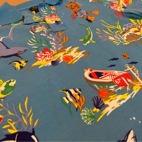 Polo Ralph Lauren Men's Classic-Fit Polo Bear Mesh Polo Shirt Small - Picture 2 of 5